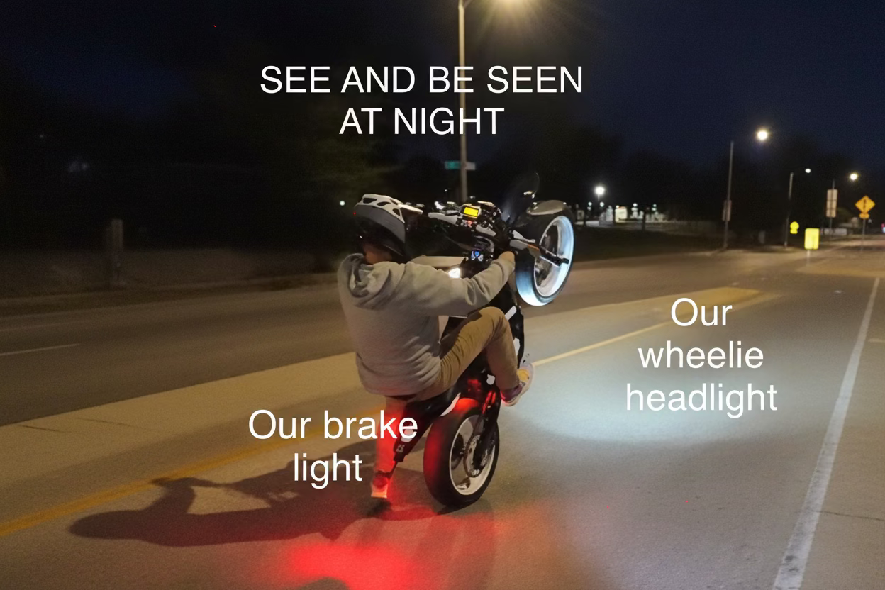 Surron Ultra Bee Wheelie Headlight Higher Voltage Moto